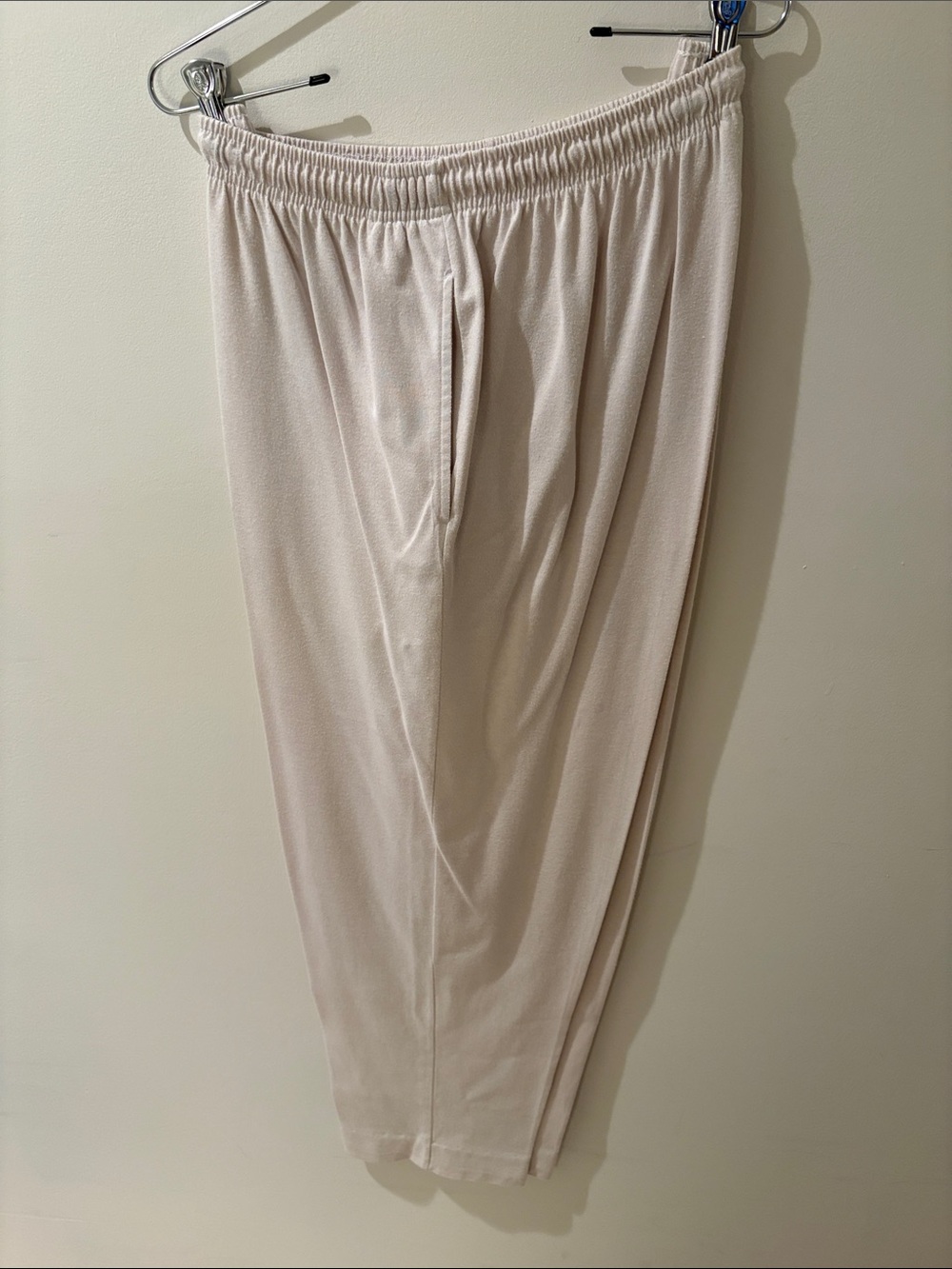 Russ Cream Elastic-Waist Lounge Trousers